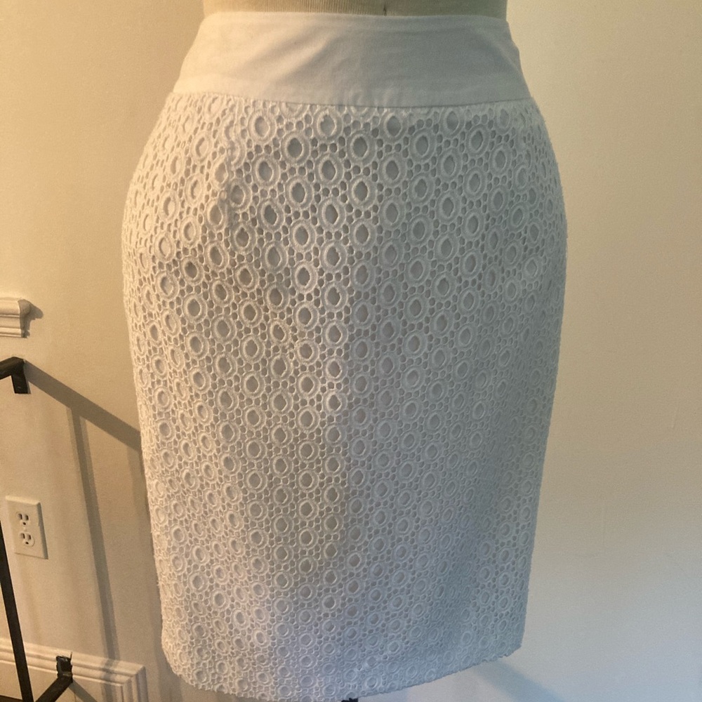 Calvin Klein Eyelet Pencil Skirt